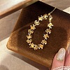 Brass Micro Pave Clear Cubic Zirconia Link Chain Bracelets for Women WG3120E-02-2