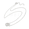 Brass Micro Pave Clear Cubic Zirconia Flame Pendant Adjustable Slider Necklaces KK-CBA4547-10P-5