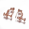 Brass Screw Clip-on Earring Converters Findings X-KK-F785-04RG-2