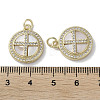 Brass Micro Pave Clear Cubic Zirconia Cross Pendants KK-G485-32G-01-3