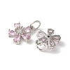 Brass Micro Pave Cubic Zirconia Pendants KK-U067-03P-03-2
