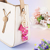 Resin with Alloy Tassel Pendant Keychainss AJEW-TADJ0001-20G-01-5