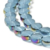Electroplate Frosted Glass Beads Strands EGLA-Z001-01C-3