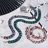 3Pcs 3 Colors Leopard Pattern Acrylic Curban Chain Bag Handles FIND-WR0005-34-4