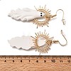 Halloween Ghost Alloy Dangle Earrings EJEW-K316-02G-3