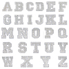 26Pcs Letter A~Z Glitter Powder with Paillette Sew on Cloth Patches PATC-MA0001-54B-1