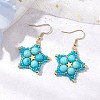 Synthetic Turquoise Dangle Earrings EJEW-JE06238-05-2