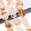 Natural Yellow Hematoid Quartz/Golden Healer Quartz Beads Strands G-C098-A29-01-1