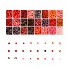 Red Series 600G 24 Colors Glass Seed Beads SEED-JP0008-02-4mm-1