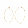 Brass Hoop Earrings Findings KK-S341-89-2