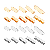 120Pcs 10 Styles Iron Ribbon Crimp Ends IFIN-PH0002-35-6