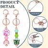 16Pcs Alloy Bar Beadable Keychain for Jewelry Making DIY Crafts KEYC-SZ0001-16RG-3