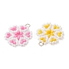 Glass Seed Beads Pendants PALLOY-MZ01331-2