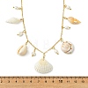 Ocean Natural Mixed Shell & Pearl Multiple Pendant Necklaces NJEW-TA00244-4
