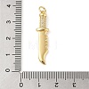 Brass Micro Pave Clear Cubic Zirconia Pendants ZIRC-C010-01G-3