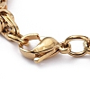 Unisex 201 Stainless Steel Byzantine Chain Bracelets BJEW-E372-01D-4