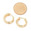 Brass Micro Pave Cubic Zirconia Hoop Earrings EJEW-H152-01A-G-5