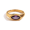 316L Stainless Steel with Cubic Zirconia Finger Rings FS-WGB17C9-19-1