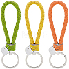 12Pcs 3 Colors PU Leather Knitting Keychains KEYC-CL0001-20C-6