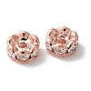 Brass Rhinestone Spacer Beads RB-YW0001-05B-01RG-3