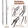 2Pcs 2 Styles Adjustable Vintage PU Leather Bolo Tie NJEW-GF0001-10AS-2