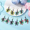 Glass Seed Beaded Dangle Earrings EJEW-MZ00704-1