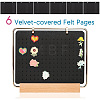 Felt with Iron Display Stands with Wood Base for Brooch ODIS-SC0001-11-6