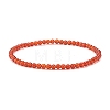 Mini Natural Red Agate Beaded Stretch Bracelets BJEW-JB07669-05-1