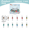 Alloy Enamel & Acrylic Pendant Locking Stitch Markers HJEW-AB00107-2