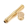 Golden Tone Brass Wax Seal Stamp Head with Bamboo Stick Shaped Handle STAM-K001-05G-T-2