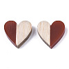 Resin & Wood Two Tone Cabochons RESI-R425-04D-2