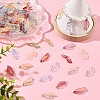 180Pcs 6 Colors Baking Paint Transparent Glass Pendants DGLA-YW0001-68-4