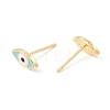 Enamel Horse Eye Stud Earrings EJEW-P201-01G-2