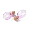 Oval Glass Cork Bottles Ornament AJEW-O032-03C-2