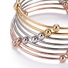 Fashion 201 Stainless Steel Bangle Sets X-BJEW-L664-023C-M-1-2