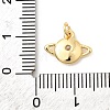 Brass Micro Pave Cubic Zirconia Charms KK-Z135-02G-04-3