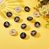 Olycraft 24Pcs 4 Style 1-Hole Alloy Rhinestone Shank Buttons BUTT-OC0001-34-5