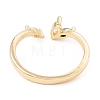 Colorful Cubic Zirconia Horse Eye Open Cuff Ring KK-E005-10G-2