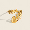 304 Stainless Steel Open Cuff Rings for Women BY6397-1