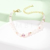 Natural Strawberry Quartz Chip and Rice Natural Pearl Beaded Bracelets GG-CBA3297-13G-C-2