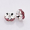 Brass Rhinestone Spacer Beads RB-A014-L6mm-23S-2