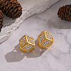 Cube 304 Stainless Steel Hoop Earrings EU5379-4