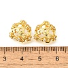 Flower Brass Bead Caps KK-V008-06G-3