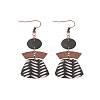 Alloy with Imitation Leather Dangle Earrings FS-WG30D02-07-1
