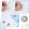 6Pcs Brass Rhinestone Cufflinks FIND-NB0007-40P-3