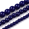 Opaque Solid Color Glass Beads Strands GLAA-T032-P8mm-03-4