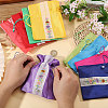 9Pcs 9 Colors 3D Floral Embroidery Cloth Drawstring Bags ABAG-CA0001-21-3