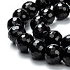 Natural Black Onyx Beads Strands G-Z024-03A-2
