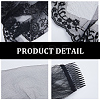 Polyester Long Mesh Tulle Bridal Veils with Combs OHAR-WH0029-09B-6