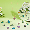 12Pcs 6 Styles Natural Ruby in Zoisite & Sesame Jasper/Kiwi Jasper & Larvikite & Ripple Jasper Cabochons G-FH0002-63B-5